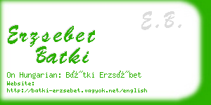 erzsebet batki business card